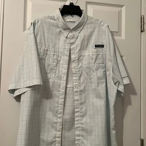Columbia PFG 2XL green, blue and purple plaid